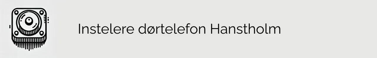Instelere dørtelefon Hanstholm